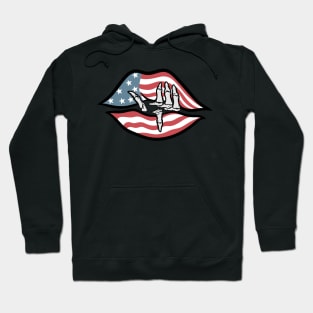 Lips and skull Hoodie